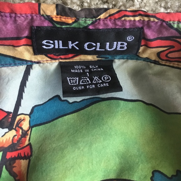 Silk Patterned Mens Shirt - Picture 4 of 5